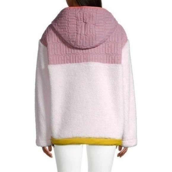 UGG Iggy Sherpa Half-Zip Pullover in Pink Salt - Large NWT - Picture 4 of 12